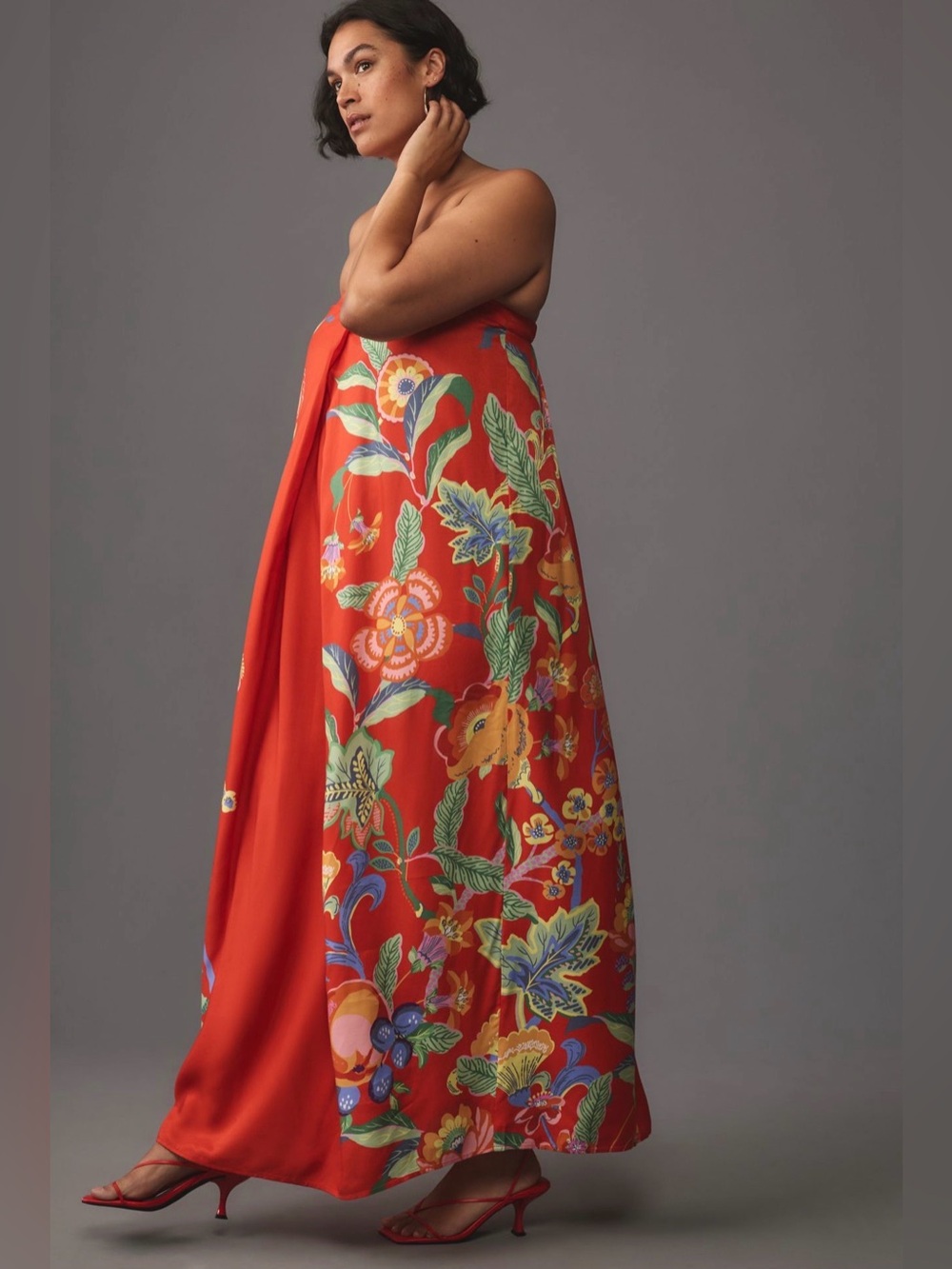 Anthropologie Pleated Column Midi Dress - Picture 8 of 13